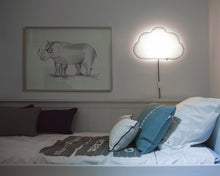 Load image into Gallery viewer, Skýjaveggljós - með gráum saum